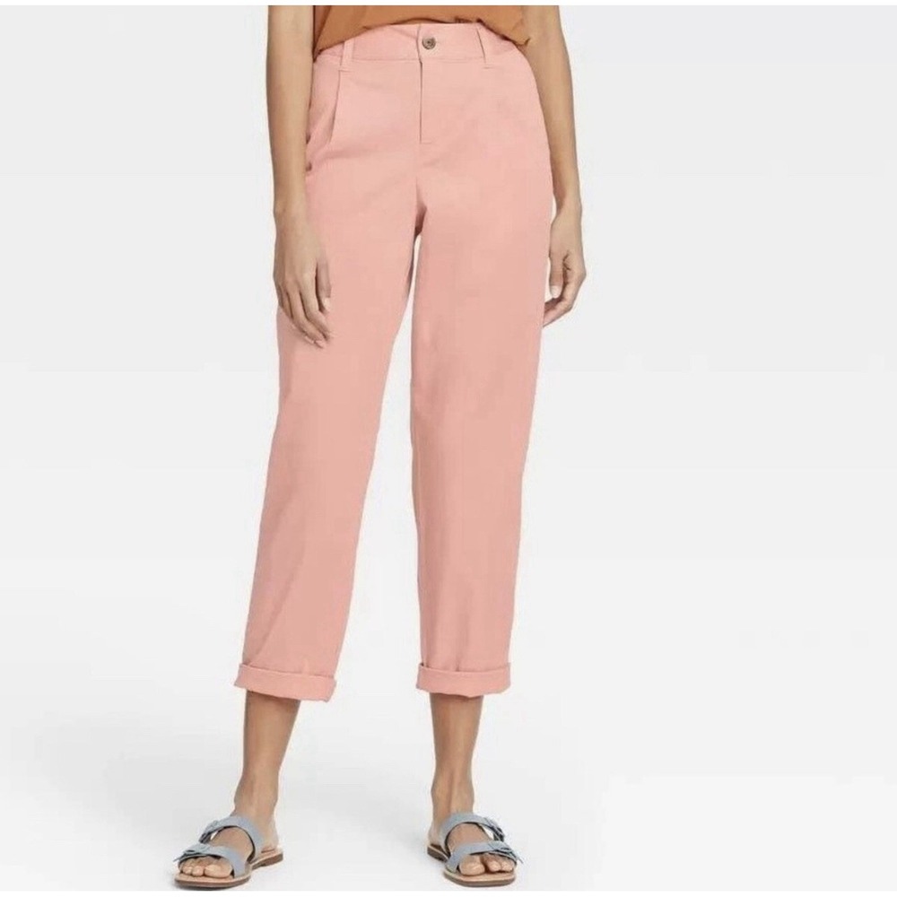 A New Day S Chino Pants Pink Peach‎ Trousers Target High Waist Career Preppy